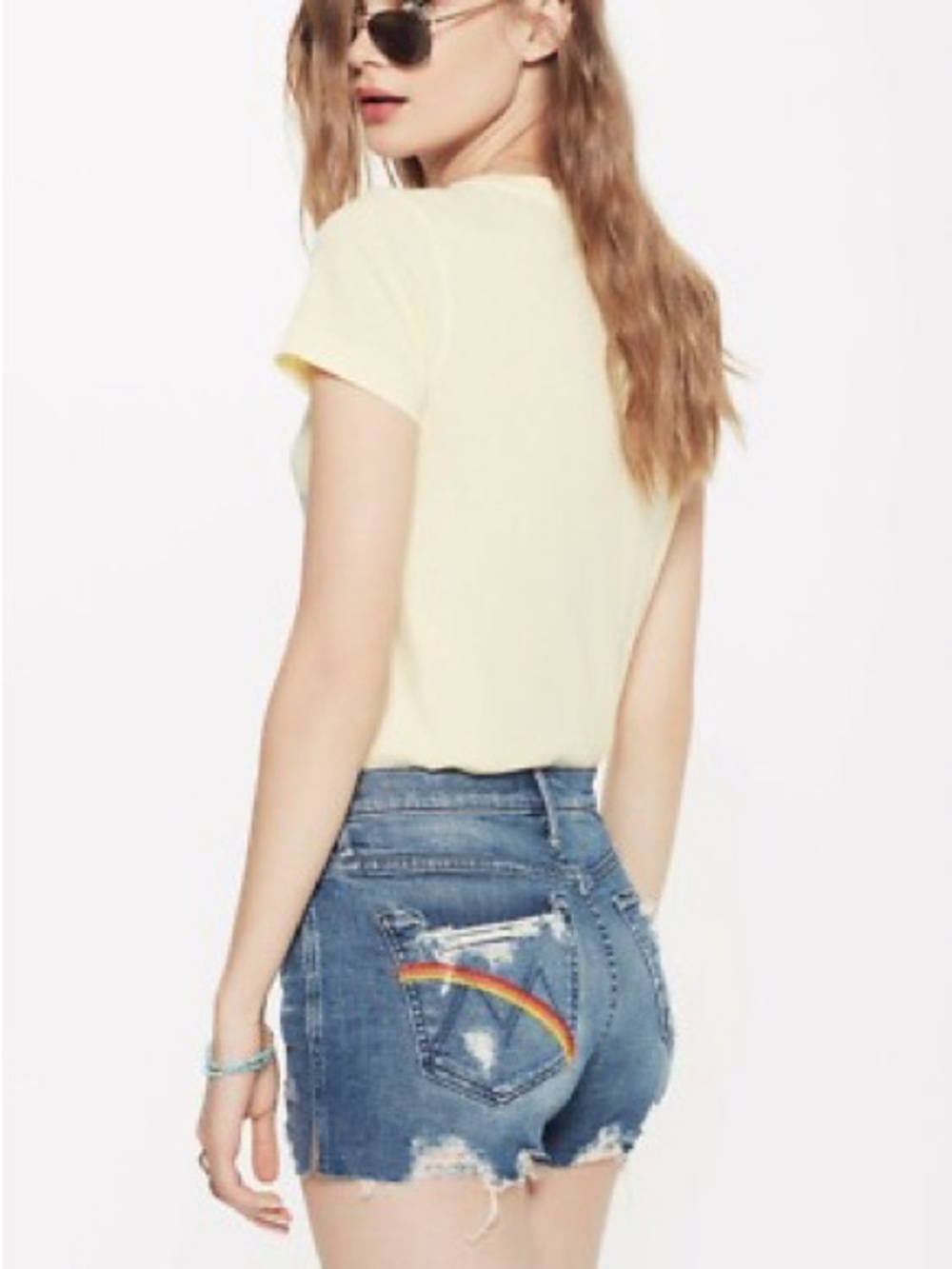Mother Jean shorts size 28 - rainbow pocket